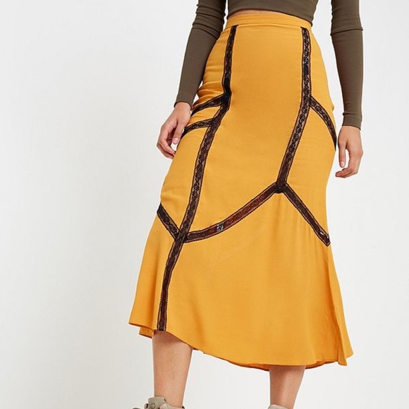 UO Amber Lace Inset Slip Skirt /mi - Picture 5 of 6